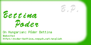bettina poder business card